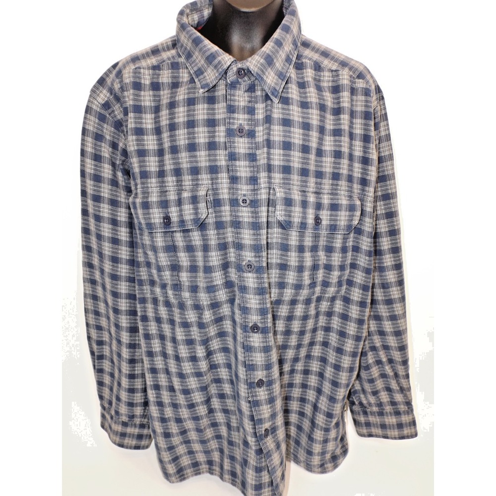the North Face Blue Plaid‎ Long Sleeve Flannel shirt - Men's size XL